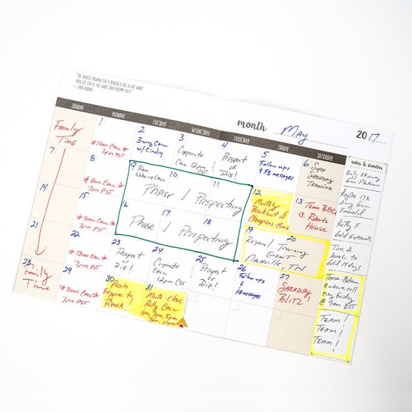 Network Marketing Planner Blue 90 Day High Achievers Playbook Spiral Bound 9x12 - Picture 9 of 10